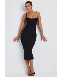 Oh Polly - Modal Ruched Layered Midaxi Dress - Lyst