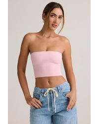 Oh Polly - Modal Strapless Crop Top - Lyst