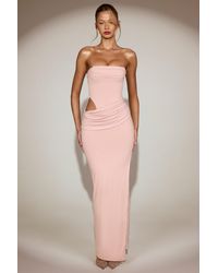 Oh Polly - Soft-Jersey Bandeau Cut-Out Maxi Dress - Lyst