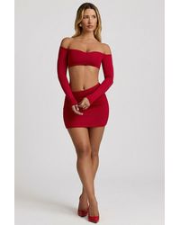 Oh Polly - Modal Contrast-Trim Crop Top - Lyst