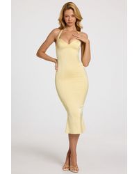 Oh Polly - Satin Sweetheart Bustier Fishtail Midaxi Dress - Lyst