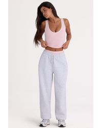 BO+TEE - Brushed Cotton Jersey Mid-Rise Relaxed Joggers - Lyst