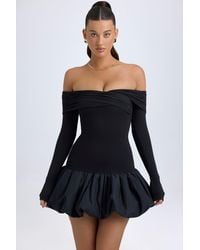 Oh Polly - Modal Off-Shoulder Bubble Hem Mini Dress - Lyst