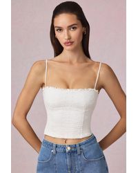 Oh Polly - Modal Broderie Anglaise Camisole Top - Lyst