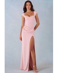 Oh Polly - Modal Sweetheart-Neck Cowl-Waist Maxi Dress - Lyst