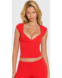 Oh Polly - Modal Lace-Trim Top - Lyst