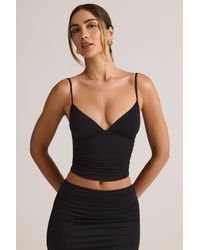 Oh Polly - Modal V-Neck Ruched Camisole Top - Lyst