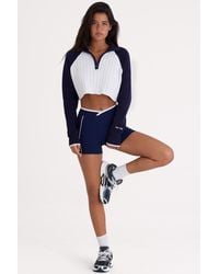BO+TEE - Ribbed Knit Quarter-Zip Cropped Jumper - Lyst