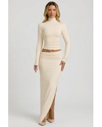 Oh Polly - Modal Asymmetric-Waist Maxi Skirt - Lyst