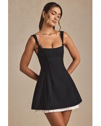 Oh Polly - Bow-Detail Pleated A-Line Mini Dress - Lyst