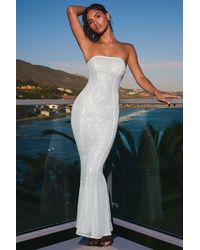 Oh Polly - Embellished Cut-Out Bandeau Maxi Dress - Lyst