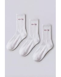 BO+TEE - Ribbed Half-Crew 3-Pack Socks - Lyst