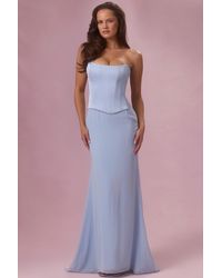 Oh Polly - Satin Corset Bridesmaid Dress - Lyst