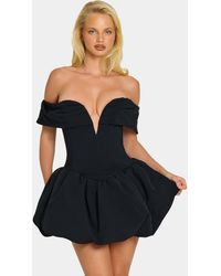 Oh Polly - Off-Shoulder Layered Bubble Hem Corset Mini Dress - Lyst