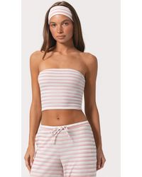 BO+TEE - Ribbed Jersey Bandeau Top - Lyst
