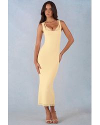 Oh Polly - Modal Lace-Trim Midaxi Dress - Lyst