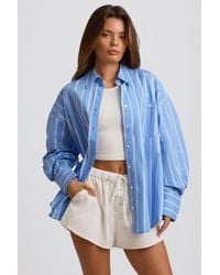BO+TEE - Cotton Poplin Stripe Oversized Shirt - Lyst