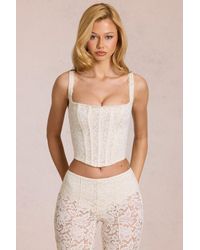 Oh Polly - Lace Soft-Scoop Boned Corset Top - Lyst