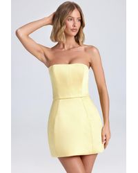 Oh Polly - Bandeau Structured Tulip Mini Dress - Lyst