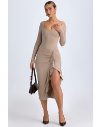Oh Polly - Modal Ruffled Midaxi Dress - Lyst