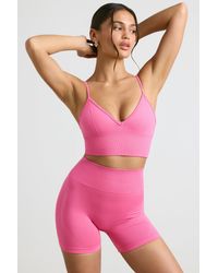 BO+TEE - Define Luxe High-Waist Mini Shorts - Lyst