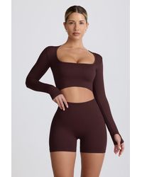 BO+TEE - Super Sculpt Seamless Long-Sleeve Crop Top - Lyst