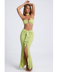 Oh Polly - Ruffle-Trim Maxi Skirt - Lyst