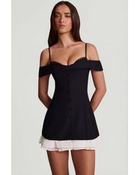 Oh Polly - Off-Shoulder Ruffle A-Line Mini Dress - Lyst