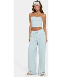 BO+TEE - Ribbed Jersey Low-Rise Trousers - Lyst