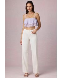 Oh Polly - Mid-Rise Barrel-Leg Jeans - Lyst