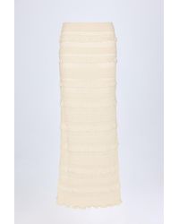 Oh Polly - Ruffled Mid-Rise Maxi Skirt - Lyst