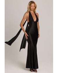 Oh Polly - Satin Jersey Maxi Dress - Lyst