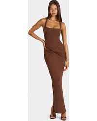 Oh Polly - Modal Square-Neck Maxi Dress - Lyst