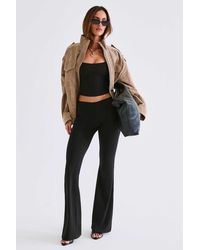 Oh Polly - Modal Mid-Rise Flared Trousers - Lyst