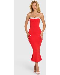 Oh Polly - Modal Lace-Trim Midaxi Dress - Lyst