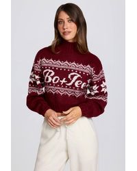 BO+TEE - Jacquard-Knit Cropped Jumper - Lyst
