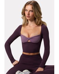 BO+TEE - Soft Active Twist-Front Crop Top - Lyst