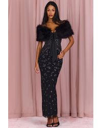 Oh Polly - Fur Ribbon-Tie Stole - Lyst