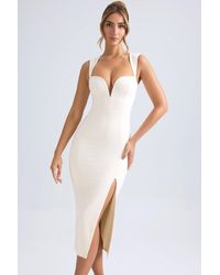 Oh Polly - Sweetheart-Neck Midaxi Dress - Lyst