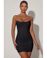 Oh Polly - Ruched Backless Bodycon Mini Dress - Lyst