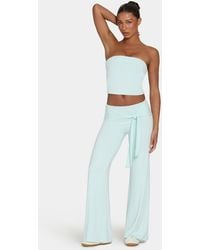 BO+TEE - Buttercloud Tie-Waist Wide-Leg Trousers - Lyst