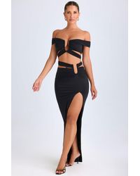 Oh Polly - Asymmetric Cut-Out Maxi Skirt - Lyst