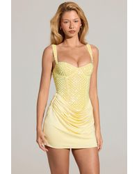 Oh Polly - Embellished Corset Mini Dress - Lyst