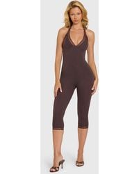 Oh Polly - Modal Lace-Trim Capri Jumpsuit - Lyst