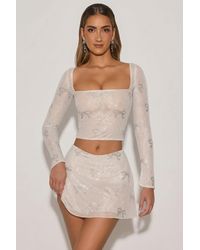 Oh Polly - Embellished Bow-Detail Top - Lyst