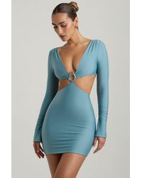Oh Polly - Cut-Out Hardware Detail Mini Dress - Lyst