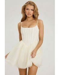Oh Polly - Embellished Corset Tulle Skirt Mini Dress - Lyst