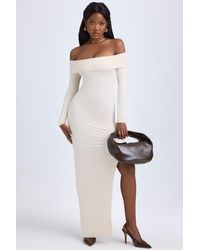 Oh Polly - Modal Off-Shoulder Open-Back Maxi Dress - Lyst