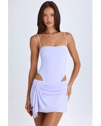 Oh Polly - Draped Cut-Out Mini Dress - Lyst
