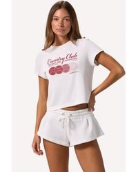 BO+TEE - Cropped Graphic T-Shirt - Lyst
